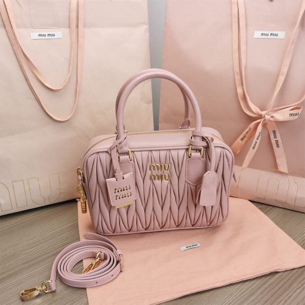 Matelasse nappa leather top-handle bag