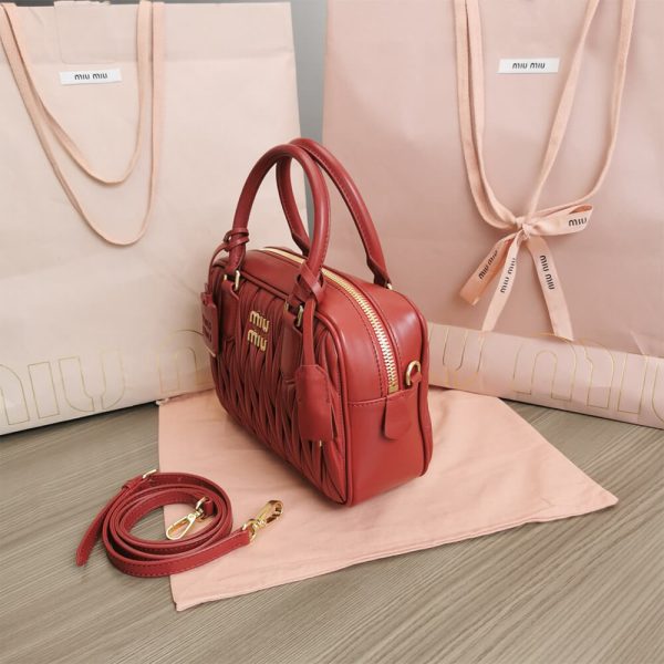 Matelasse nappa leather top-handle bag