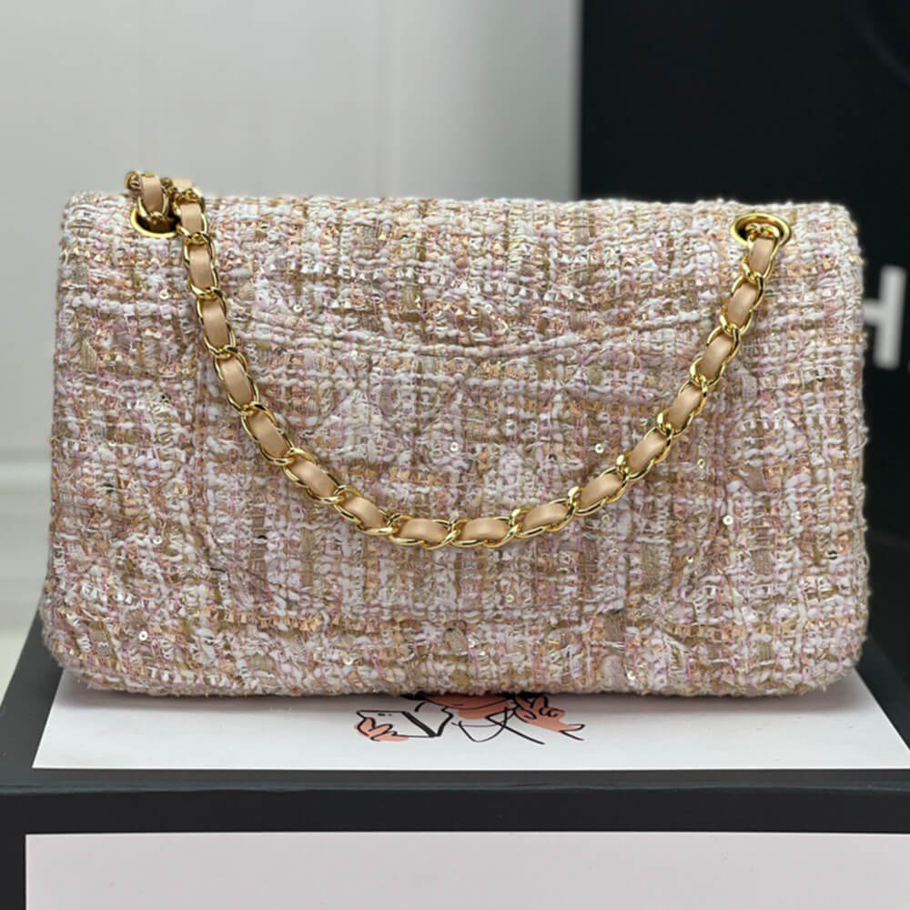 Ch*el tweed medium classic flap bag
