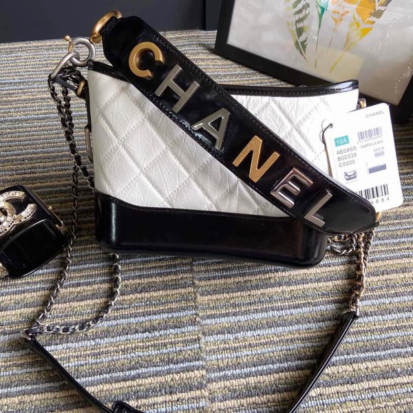 Ch*el calfskin quilted small gabrielle hobo