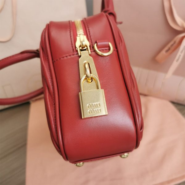 Matelasse nappa leather top-handle bag